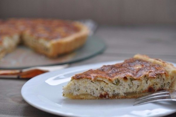 Киш с курицей и сыром.Ингредиенты:Для теста:Охлажденное масло — 150 гМука — 170 гЛедяная вода — 3 ... - 2