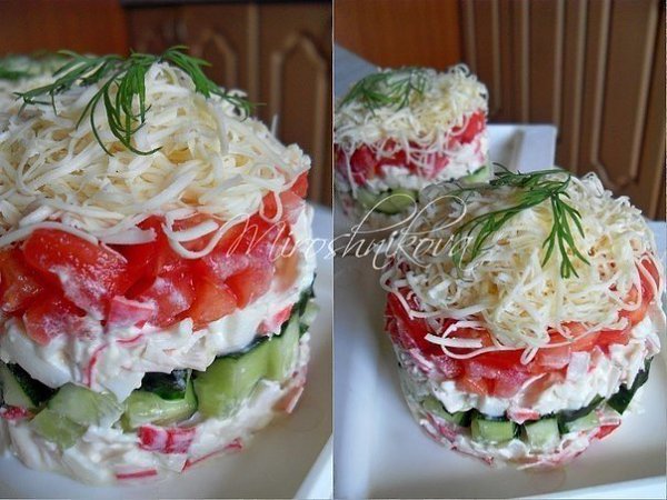 Безумный салат .Девочки всем советую! Нереально вкусный салатик! ;)Все будут в восторге!!! ...