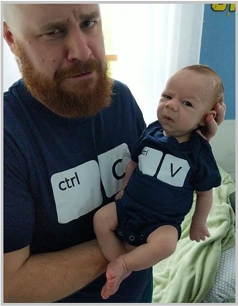 Когда нет сомнений в отцовстве! Программистом вырастит, как батя.