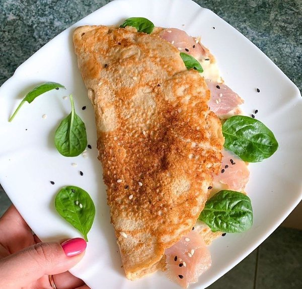 15 начинок для овсяноблина. Творожный сыр+огурец+с/с красная рыба Куриное филе/ветчина + томатная ... - 4