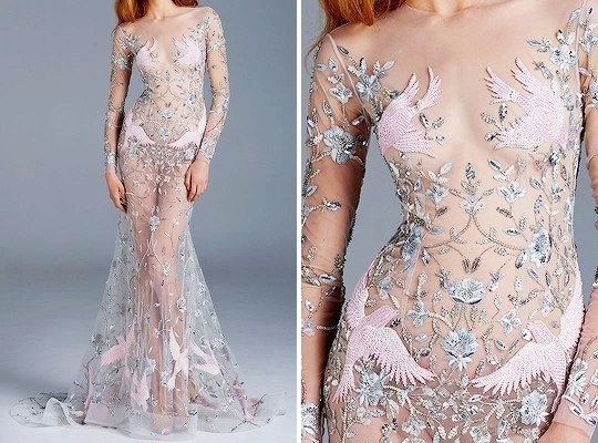 Птицы и цветы — мотив новой коллекции Paolo Sebastian Couture - 2