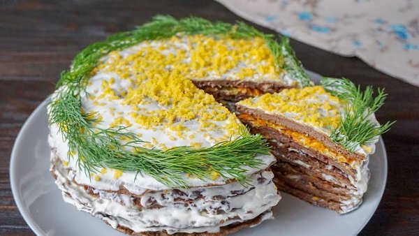 ПЕЧЕНОЧНЫЙ ТОРТ-ЗАКУСКА.ВСЕ гости попросят РЕЦЕПТРЕЦЕПТ:- 500 гр куриной печени- 2 яйца- соль, ...