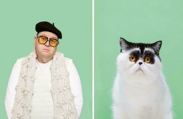 Животные похожи на своих хозяев больше, чем многие думают. Чтобы это доказать, британский фотограф ... - 5
