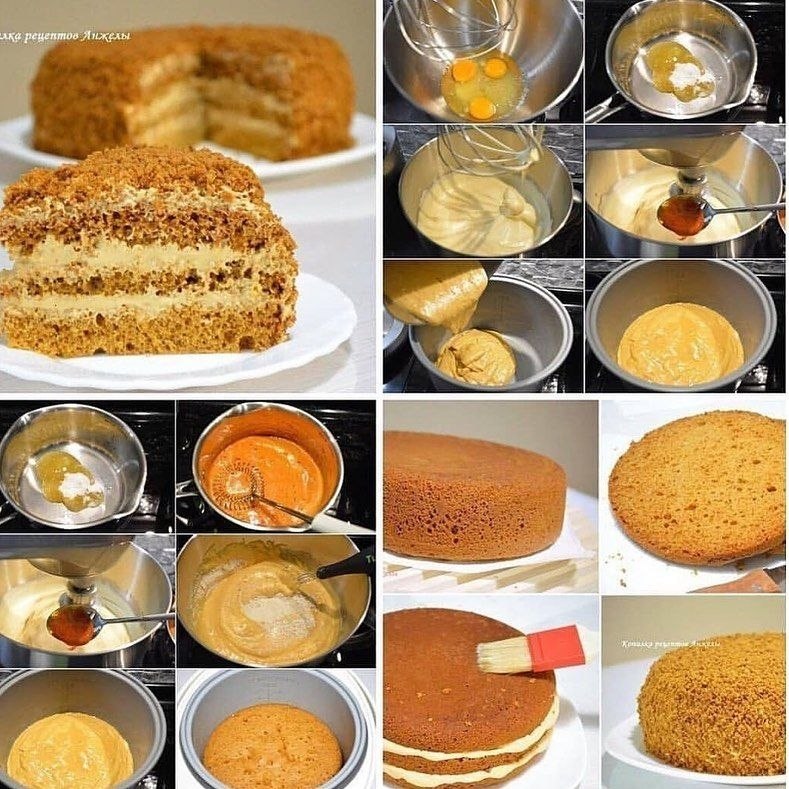 Ооочень вкусный, нежный и влажный бисквитный Медовик со сливочным кремом. Просто, быстро, вкусно! ...
