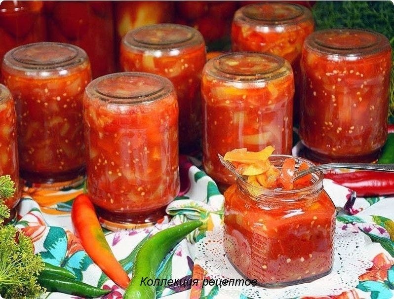 #заготовки.Домашнее медовое лечоДля приготовления понадобится:• томаты - 5 кг.;• зелёный сладкий ...