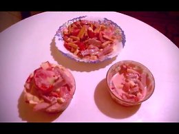    ,   . Salad with crackers flint, cheese and ham.    YouTube FL VL Flowering Valley