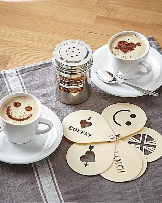 Трафареты для рисования на кофе в домашних ... - Всё о кофе ...