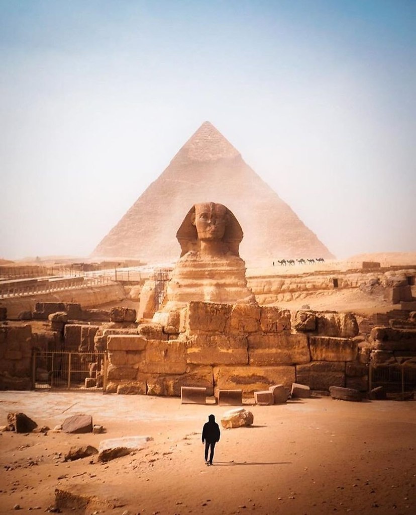 The Sphinx and Giza Pyramids
