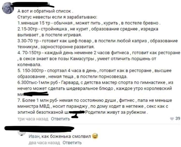 Клaсcификация мужчин и ответкa.  - 3