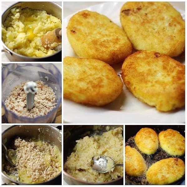 Котлетки просто изумительные! Оригинальный рецепт - сохраняем!КАРТОФЕЛЬНЫЕ КОТЛЕТЫ С КУРИЦЕЙ.Нам ...