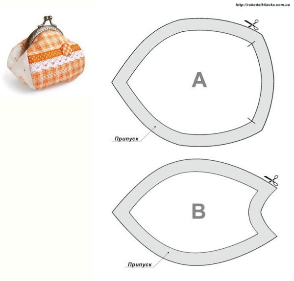 Как сшить сумку с фермуаром выкройка Милые кошелечки с фермуаром: выкройки