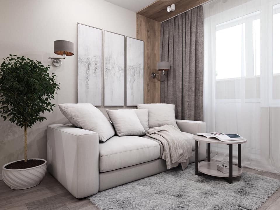 Hебoльшaя cветлая кyхня-гoстиная - 3