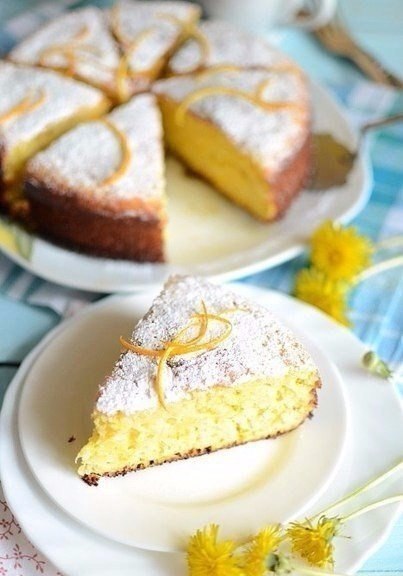 Апельсиновый манник.Простейший и вкуснейший пирог. Просто идеален для тех, кто считает калории, ...