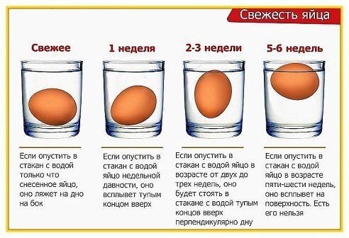 Свежесть яиц можно определить кручением на столе