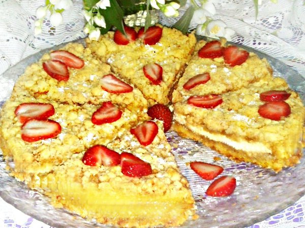 Песочно ТВОРОЖНО-ЯБЛОЧНЫЙ ПИРОГ. Вкусный, совсем простой в приготовлении .Очень нежный, ...