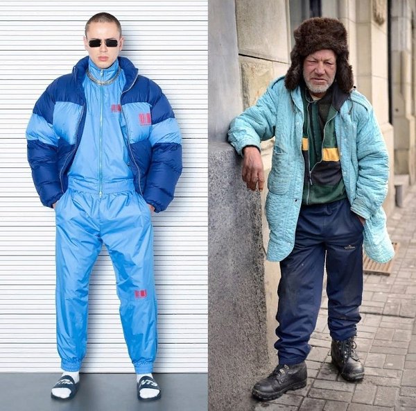 Модный бренд Vetements из Франции уличили в краже образов у украинского бомжа из Львова! Наряды ... - 2