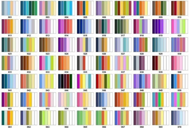 Много вариантов сочетания цветов