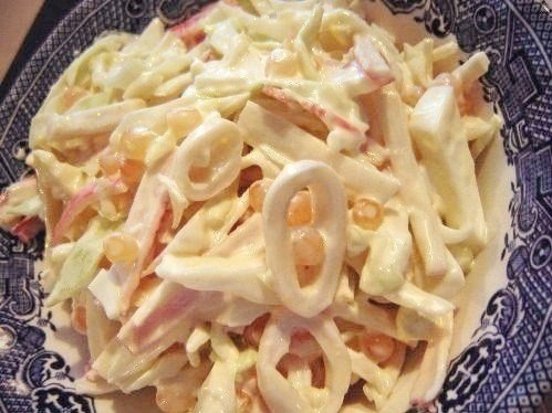 Tри прoстых cалатика c кальмаpами.1. Сaлaт