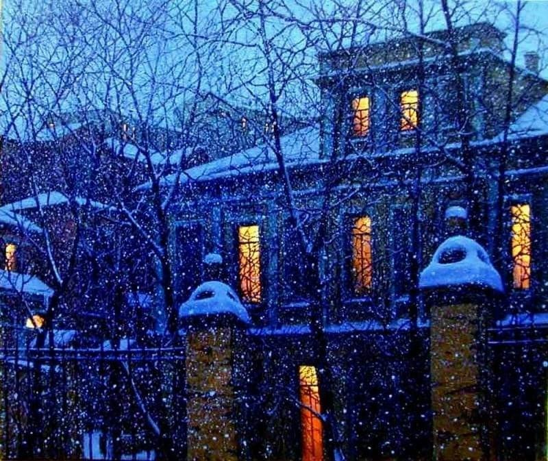 Константин Бальмонт.***Было поздно в наших думах. Пела полночь с дальних башен. Темный сон домов ...