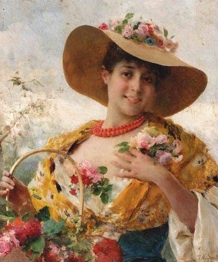 Женщина счастья корзину держала.и по цветку из неё раздавала.С каждой минутой была всё ...