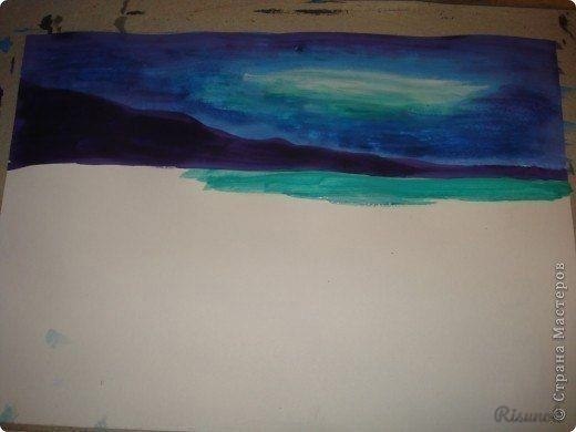 Рисуем живописный морской прибой гуашью. #lessons © Школа Рисования - 3