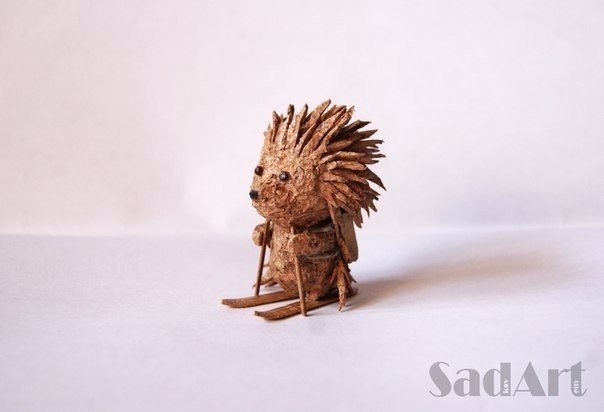 Ежик из пробки от шампанского. Вот это круто. - 3