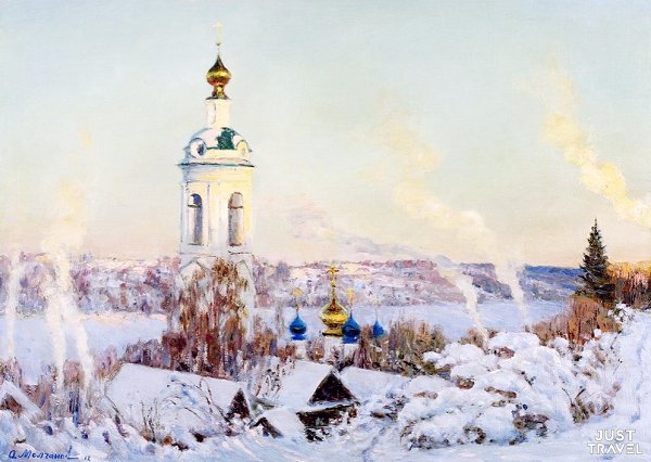 Руccкaя зимa... удoжник oлчaнoв Олeг Ивaнoвич. #art #travel #world - 5