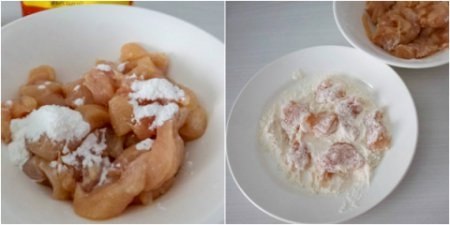 Наггетсы из курицы . Ингредиенты -куриное филе 1 кг -крахмал 1 ч. л. -сода 0,5 ч. л. -лимонный сок 1 ... - 3