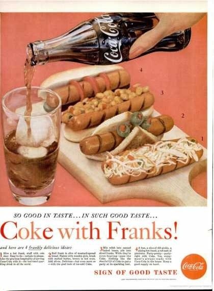 Печатная реклама Coca-Cola 1950-х годов.#awd_ad #awd_print #awd_retro via ... - 7