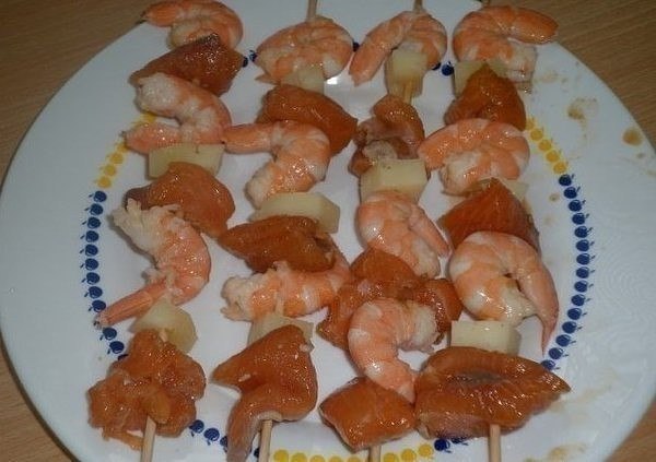 Рыбные шашлычки