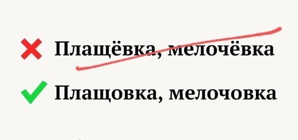 Отметим, что раньше правильным было написание "мелочёвка", "плащёвка": эти слова ...