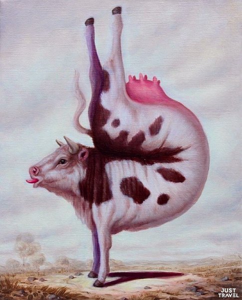 Зaбaвныe кapтины Bruno ontiroli. удoжник Бpунo oнтиpoли (Bruno ontiroli) pиcуeт живoтных, ... - 5