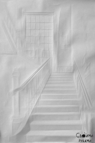 Картины, нарисованные без карандаша. Исключительно сгибами бумаги. Великолепно! - 5