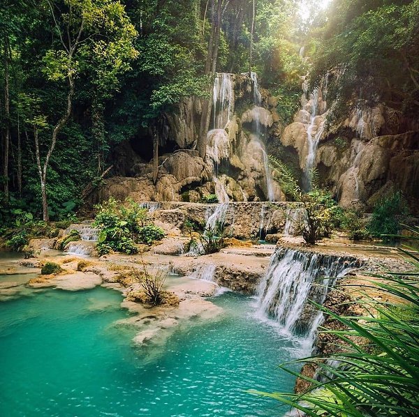 Kuang Si Falls, Luang Prabang, Laos.