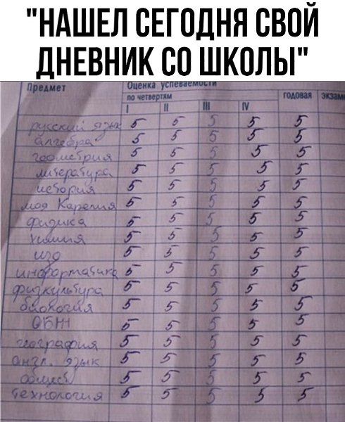 Будем надеяться, что эти все знания, которые он выучил в школе, и правда пригодились ему в жизни.