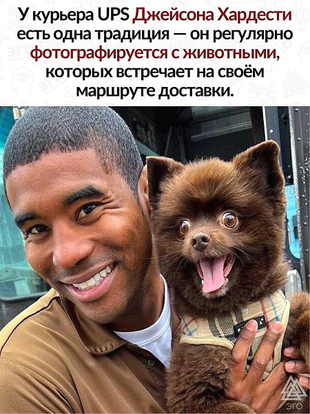 Очень добрая традиция, получившая известность в сети не так давно. Судя по его улыбке одно можно ...