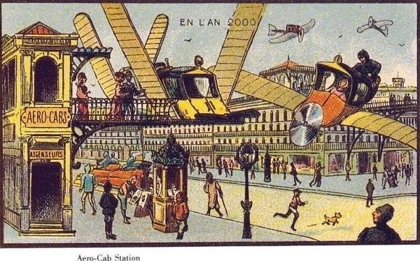 Как художники 1900-х годов представляли себе жизнь в 2000 году. Это одно из изображений, ...