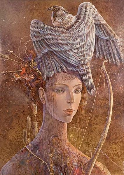 Время в мыслях женщины... Художник - иллюстратор Daniela Zekina. Используя смешанную технику (гуашь, ... - 8