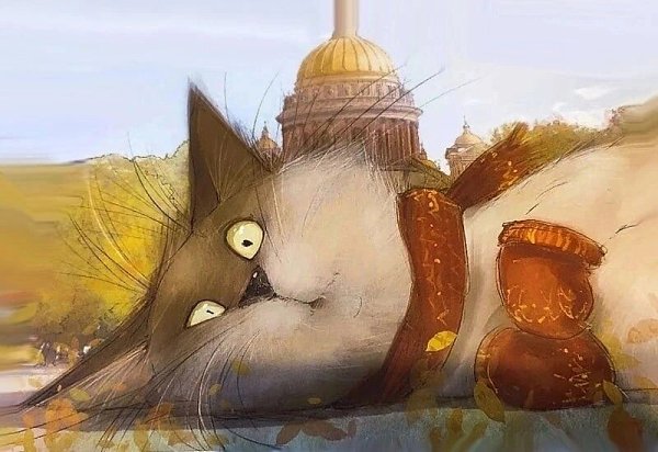 ПУШИСТЫЙ ПЕТЕРБУРГ ХУДОЖНИКА ЛЮСИ ЧУВИЛЯЕВОЙ.Знатокам живописи, а тем более котиков, хорошо известна ... - 5