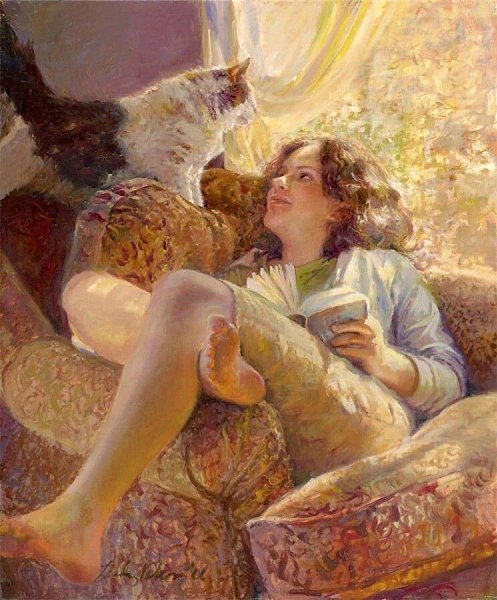 Ляг, полежи. Ладонь положи на кота. Книгу читай. Шапочку повяжи. Тянется жизнь Ниточкой в пустяках, ...