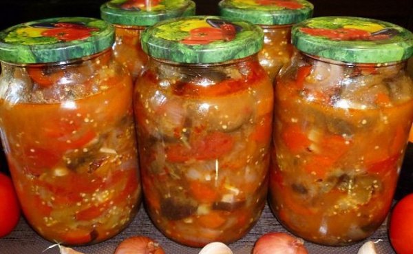 Необычная идея – баклажаны с помидорами и болгарским перцем на зиму.Эта яркая, вкусная и ароматная ...