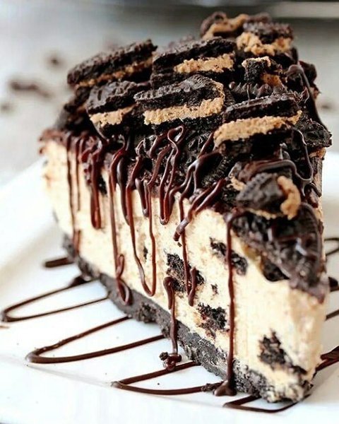 Чизкейк с Oreo и арахисовым маслом без выпечки. Основа: 24 шт. печенья Oreo с арахисовым маслом (или ... - 2
