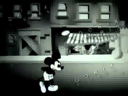 It starts with a very forlorn Mickey Mouse walking down the street with his hands behind his back, staring at the ground. The messy, horror-movie-like piano music in the background sends shivers down ...