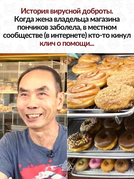 Причастные к этой очереди люди пишут, что в этом магазине самые вкусные пончики.Но мы ведь знаем, ...