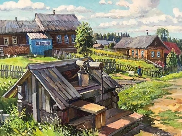 Тихая глубинка Пермского края. ———————— Художница Любовь Малышева.