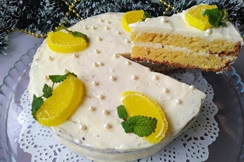 ЛИМОННЫЙ ТОРТ С ЛИМОННЫМ КРЕМОМ.ПРОДУКТЫ ДЛЯ БЛЮДА для бисквита: мука – 250 гр. сливочное масло – ...