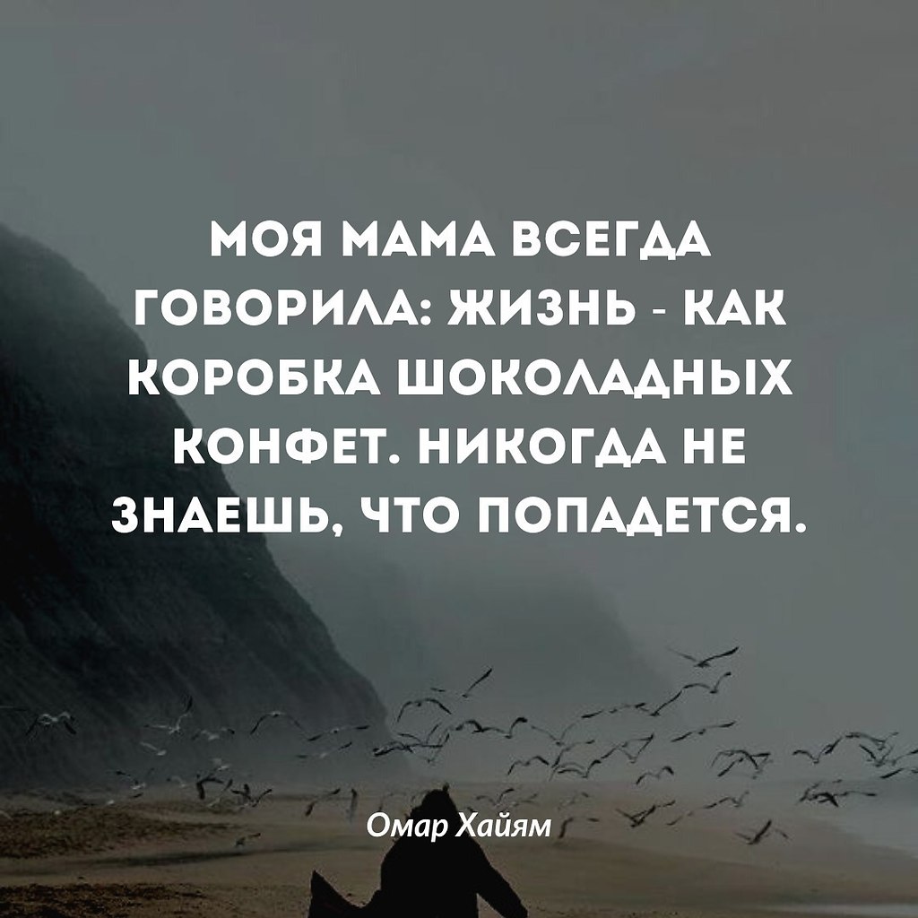 Мне всегда нравилось, как моя мама описывала жизнь. Она ... | Омар Хайям и  другие великие философы | Фотострана | Пост №2580546235