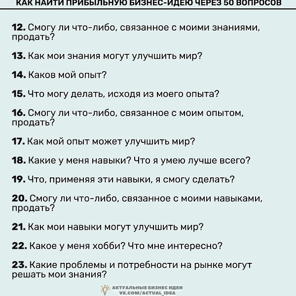 анайтиприбыьнyюбизнес-идеючерез50вопросов.Надо думать, чтоб разбогатеть, но никак не наоборот. - 2
