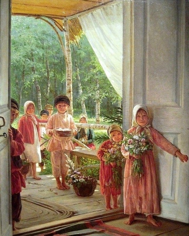 Кирилл( Карл) Викентьевич Лемох. "В лето. С поздравлением." 1890 г. История создания ...