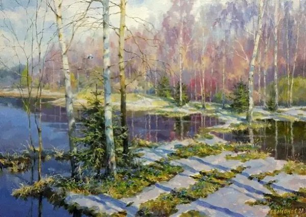 Татьяна Лаврова.Апрель - открытие природы:Раскрылись первые цветы.Назло прохладе, непогодеОрут ...